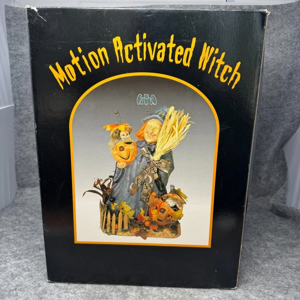 Vtg Halloween Motion Activated Witch Sounds Lights Movement RARE SWC 18